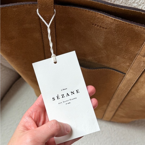 Sézane The Tote Bag in Camel Color brand new - Picture 6 of 7